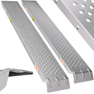 Auffahrrampen für Autos MARA, 2er-Set, 400 kg, 150 cm, silbern