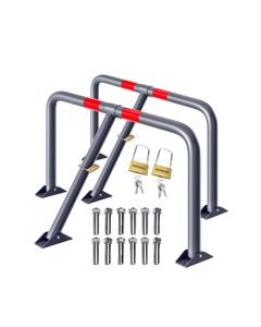 Klappbares Parkbügel-Set ANTONIA, 2 Stück, 800x470x440 mm, grau