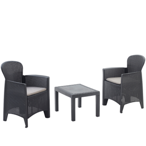 Gartenmöbel-Set AKITA, 3-teilig, anthrazit