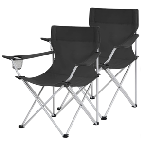 Campingstühle ROVER, Set 2 Stk., schwarz
