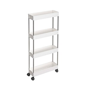 Rollregal SLIM, 4 Ebenen, 13,5x40x86 cm, weiß