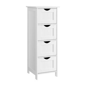 Badezimmerschrank mit 4 Schubladen PAULA, 30x30x82 cm, weiß