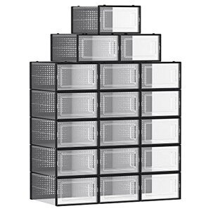 Schuh-Organizer MARI, 18 Fächer, schwarz/transparent