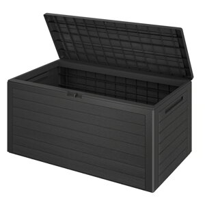 Aufbewahrungsbox WOODEBOX, 280 l, 120x46x57 cm, anthrazit