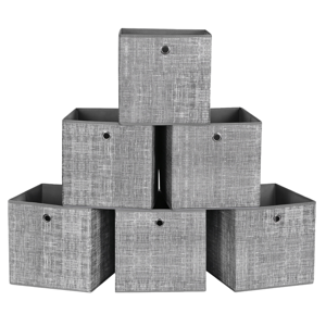 Aufbewahrungsboxen GARY 6 Stück, 30x30x30 cm, grau