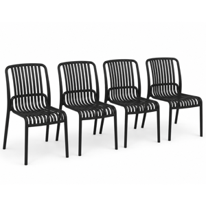 Gartenstuhl TELMA, 4er-Set, anthrazit