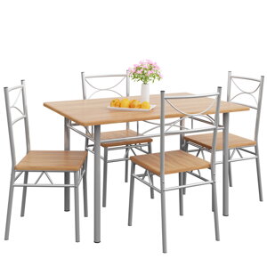 Essgruppe PAUL, 5-teilig, naturbraun