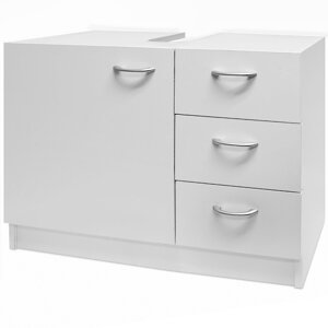 Waschbeckenunterschrank mit 3 Schubladen SILKE, 63x30x54 cm, weiß