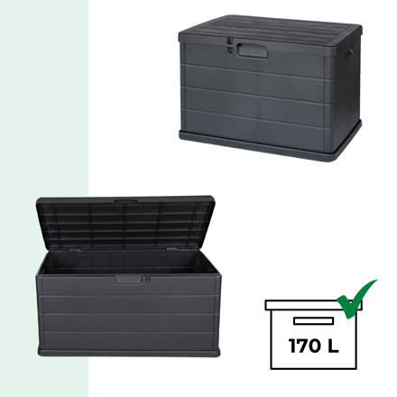 Aufbewahrungsbox BETA, 170L, 78x55x52cm, anthrazit 