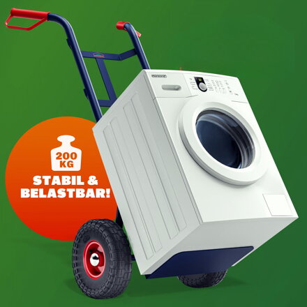 Klappbare Sackkarre CART mit Luftreifen, max. 200 kg, blau