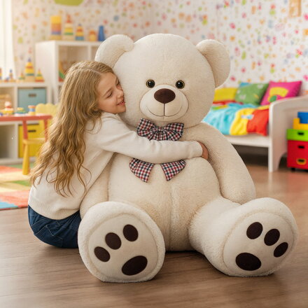 Großer Plüschbär BENY, 100 cm, creme
