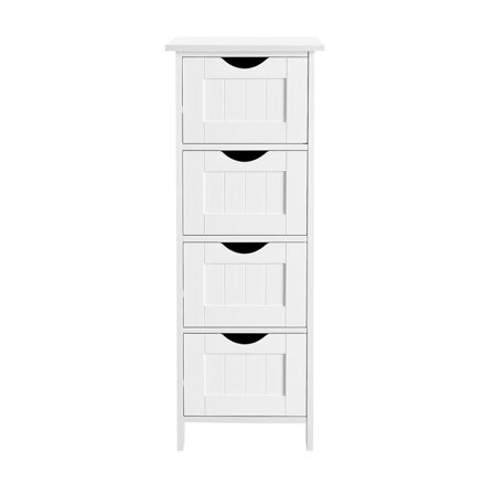 Badezimmerschrank mit 4 Schubladen PAULA, 30x30x82 cm, weiß