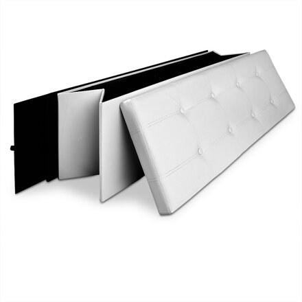 Sitzbank mit Stauraum BELLA, 115x40x40 cm, weiß