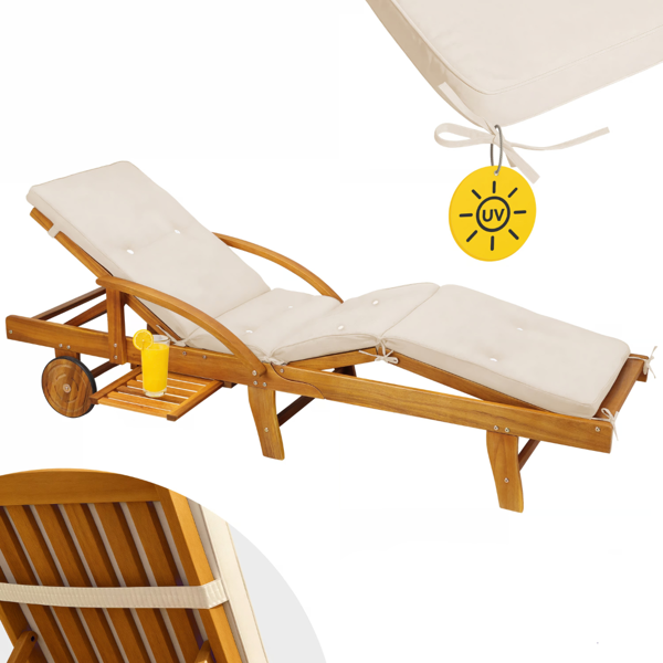 Liegeauflage TAMI SUN, 195x55x5 cm, beige
