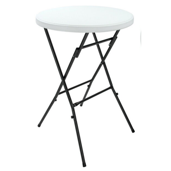 Kunststoff-Party-Tisch LYDA, Ø 72x110 cm, weiß