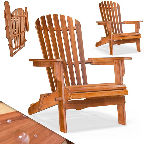 Gartenliege ADIRONDACK, klappbar, 69x84x94 cm, naturbraun