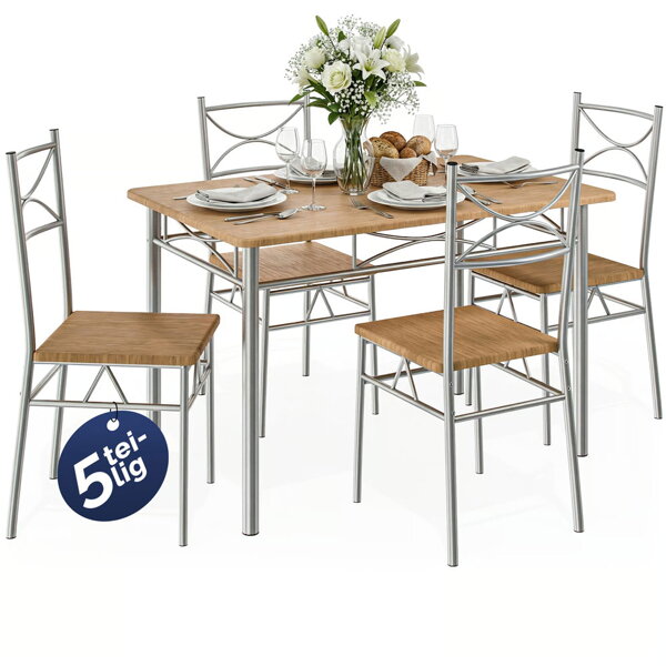 Essgruppe PAUL, 5-teilig, naturbraun
