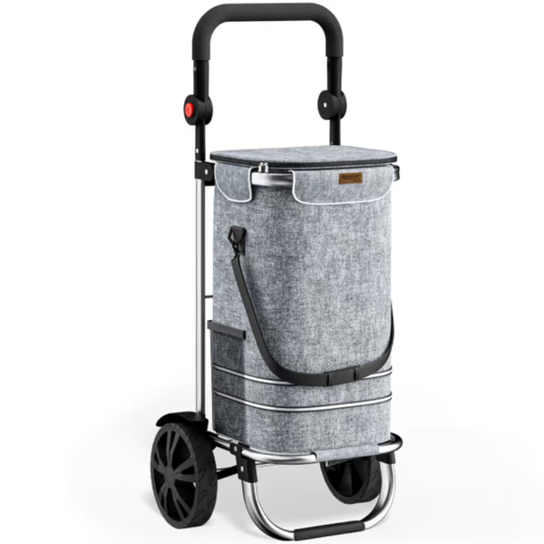 Einkaufstrolley EASY, 50 l, grau