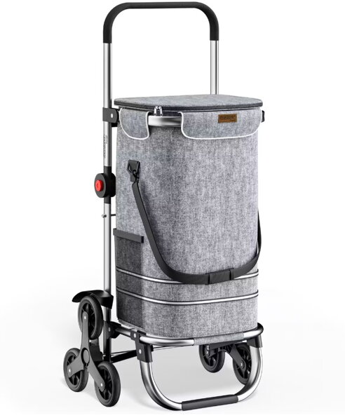 Treppensteiger-Einkaufstasche COMFORT, 50l, grau