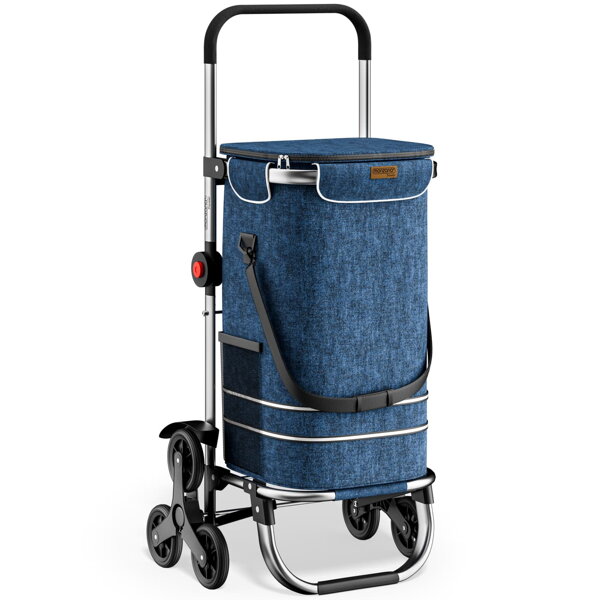 Einkaufstrolley COMFORT für Treppen, 50 l, blau