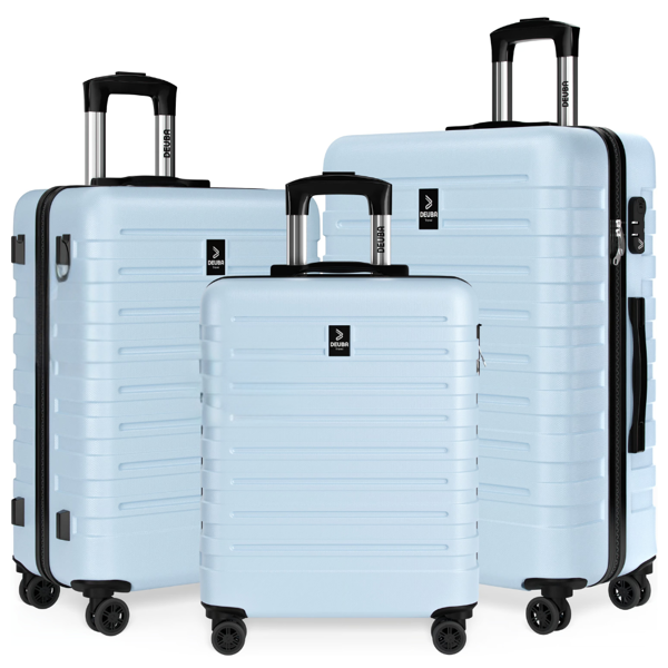 Hartschalenkoffer-Set NEW YORK, 3-teilig, ABS, hellblau