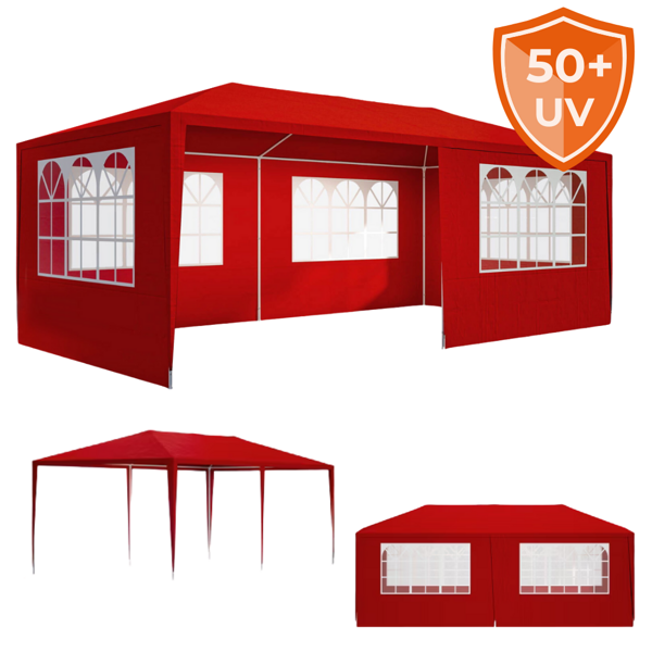 Party-Zelt NEAPOL, 3x6 m, rot