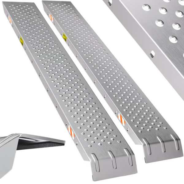 Auffahrrampen für Autos MARA, 2er-Set, 400 kg, 150 cm, silbern