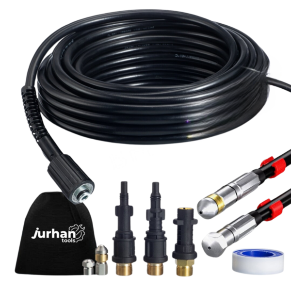 Rohrreinigungsset Premium, 15 m, schwarz