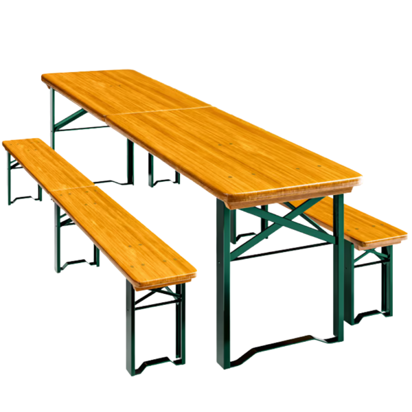 Biergarnitur MAXI, klappbar, 220 cm, naturbraun