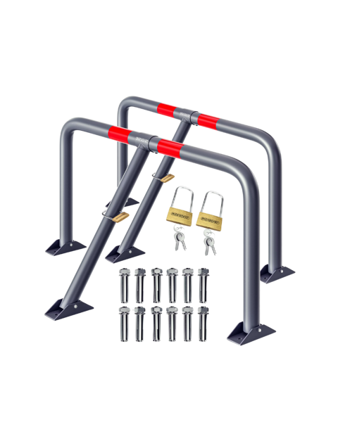 Klappbares Parkbügel-Set ANTONIA, 2 Stück, 800x470x440 mm, grau