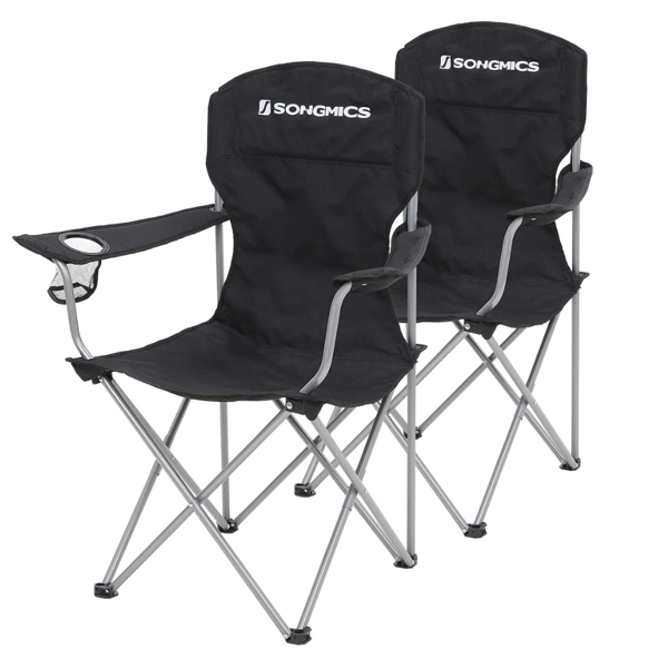 Campingstühle NOMAD, Set 2 Stk., schwarz 