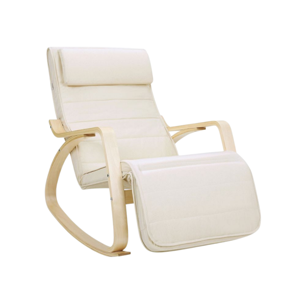 Schaukelstuhl, Liege SWING, Belastbarkeit 150 kg, 67x115x91 cm, beige