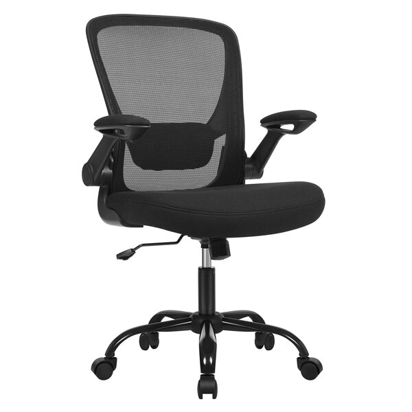 Bürostuhl ERGO mit klappbaren Armlehnen, max. 120 kg, schwarz