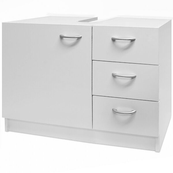 Waschbeckenunterschrank mit 3 Schubladen SILKE, 63x30x54 cm, weiß