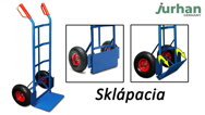 Klappbare Sackkarre CART mit Luftreifen, max. 200 kg, blau