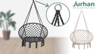 Hängesessel BOHO, Ø 61 cm, anthrazit