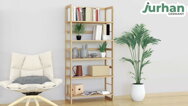 Holzregal ÖLAND, 58x27x136 cm, 5 Regalböden, braun